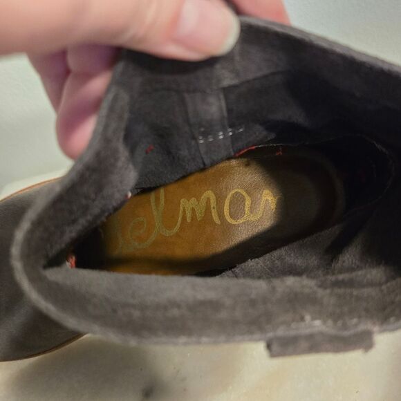 Sam Edelman Myron cowgirl boots grey suede western rodeo - Picture 10 of 11